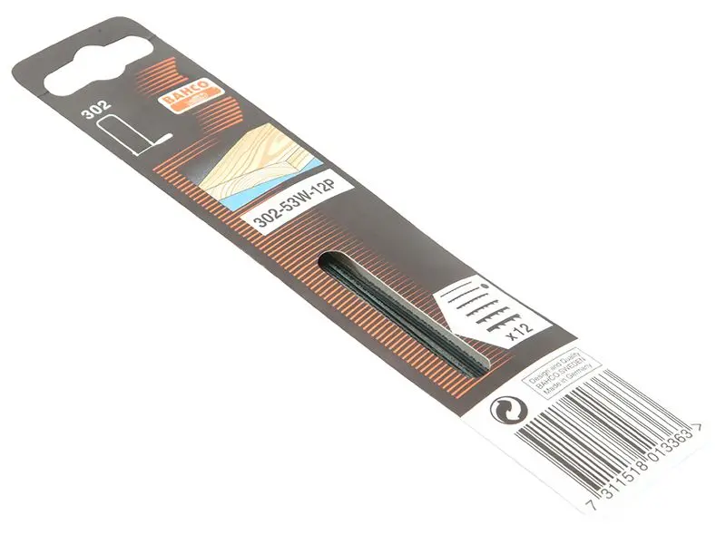 Bahco 302-53W-12P 木工用糸ノコ刃、130mm、12枚入り