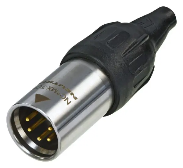 NEUTRIK XLR Plug, 5-Pin, IP65, 16A, Χρυσές Επαφές
