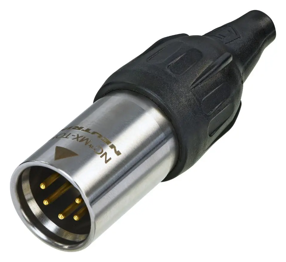 NEUTRIK XLR Plug, 5-pols, IP65, 16A, Gouden Contacten