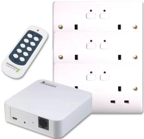 MiHome Bílá 2-zásuvková zásuvka a Smart Hub balíček