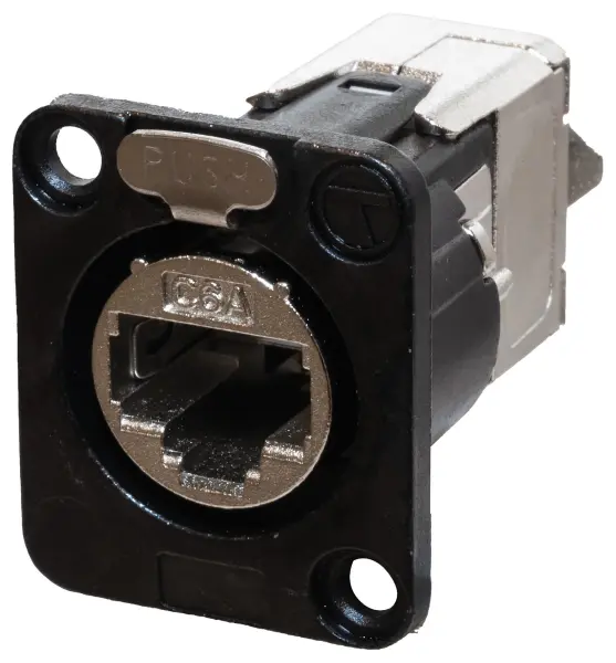 XLR Type Category 6A STP IDC Fronted Socket Black