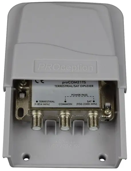 BLAKE UK Pozemní a satelitní duplexer pro hlavu stožáru, 5-854MHz, vysoká izol