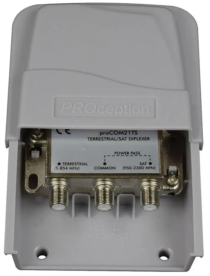 BLAKE UK Terrestrisch Satellite Mastkop Diplexer, 5-854MHz, Hoge Isolatie