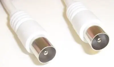 PRO SIGNAL TV koaxiální kabel, konektor na konektor, 2 m, bílý