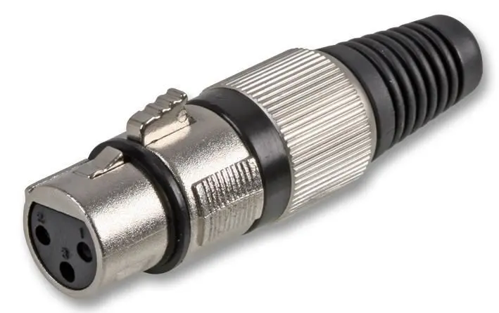 Pulse 3극 XLR 소켓, 인라인 장착, 니켈 도금