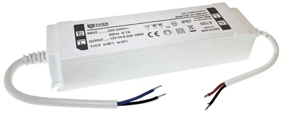 TIGER 12V 8.33A 100W IP67 LED Driver