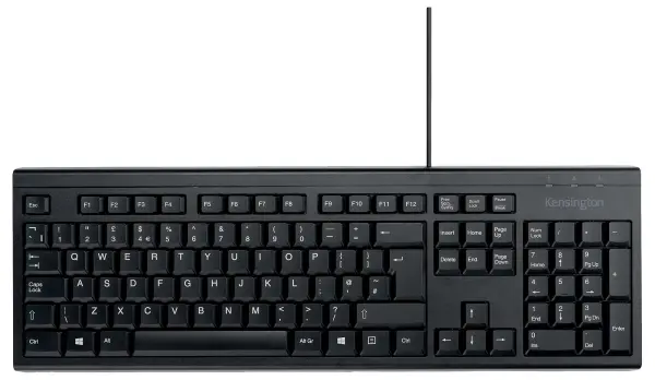 Kensington KB100 EQ Wired USB Keyboard, Black, 640g