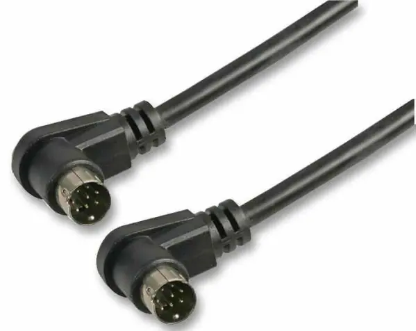 HiLo 8-Pin Mini-DIN Male to Male Lead, 1m Blue, S-VHS, Copper