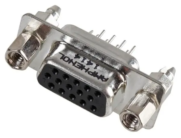 AMPHENOL - 15-polige Hi-Density D-Sub-PCB-Buchse mit Frontverriegelung