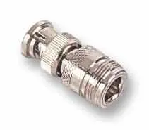 Multicomp Pro BNC Plug to N Socket Adaptor, Nickel Plated Brass, 50 Ohm