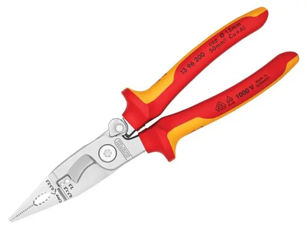 Knipex VDE Multifunktions-Installationszange mit Öffnungsfeder 200mm