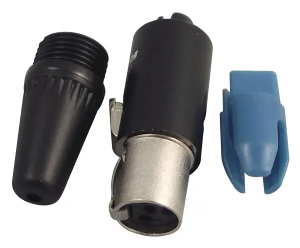 REAN Presa Mini-XLR In-Line, 4 Poli, Dorata