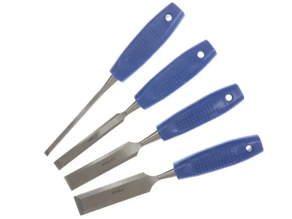 Blue Spot Tools - Set de ciseaux à bois 4 pièces, Acier, 6-25mm
