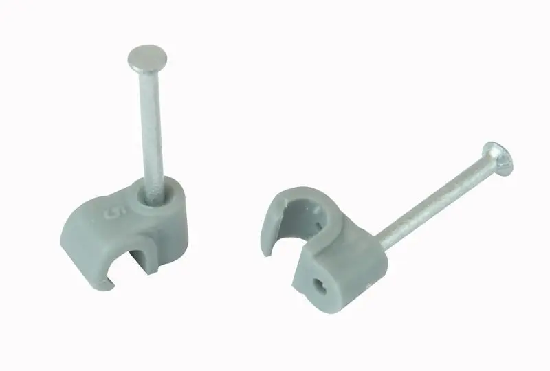 UNIFIX Abrazaderas para Cables Redondas 5.0mm, Gris, Paquete de 100