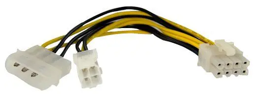 Adaptador de Energia STARTECH 4 Pin para 8 Pin EPS, 150mm