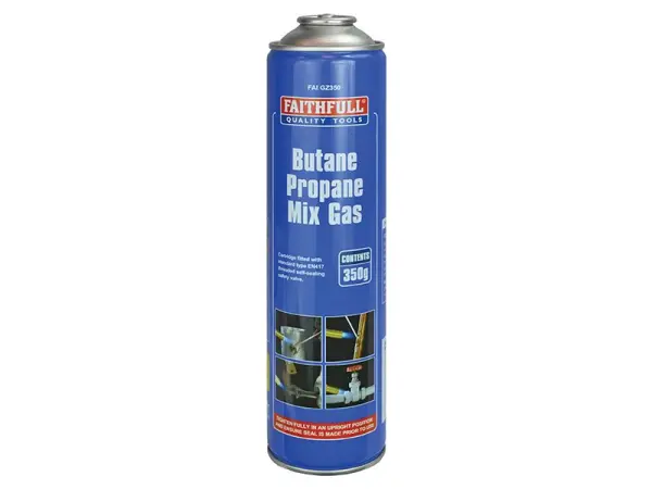 Faithfull Butane Propane Gas Cartridge 350g (EN417 Valve)