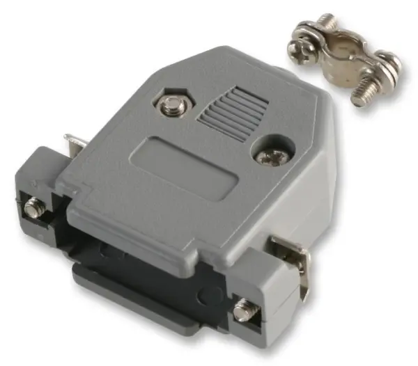 PRO POWER Capot connecteur vissé 15 broches en plastique gris