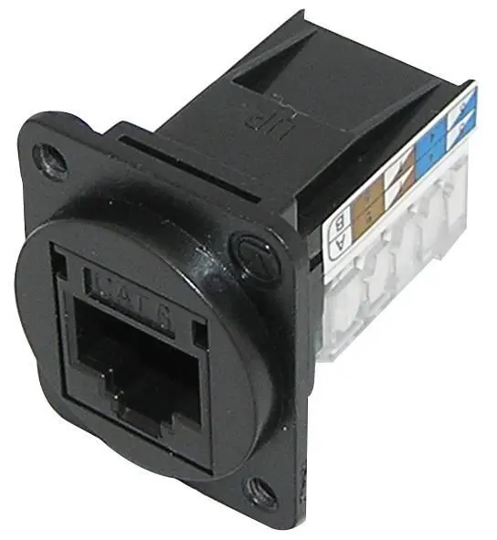 TUK Cat6 RJ45 Stopcontact met IDC, Voor paneelmontage