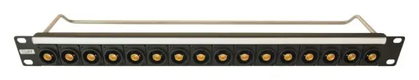 CLIFF CP30186 1U Rack Panel with 16 BNC Connectors, 75Ohm, Gold