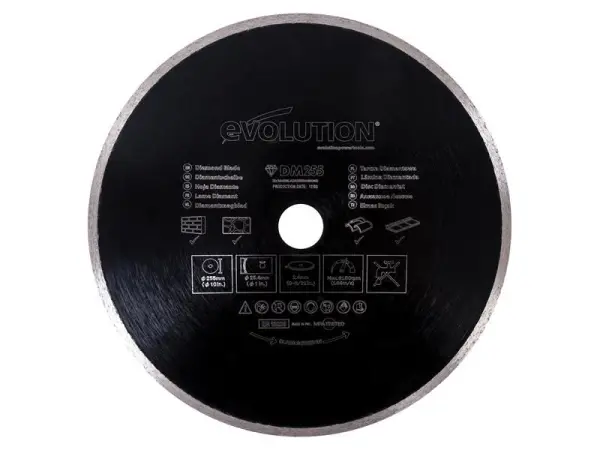 Evolution RAGEダイヤモンドブレード、連続リム、255 x 25.4mm
