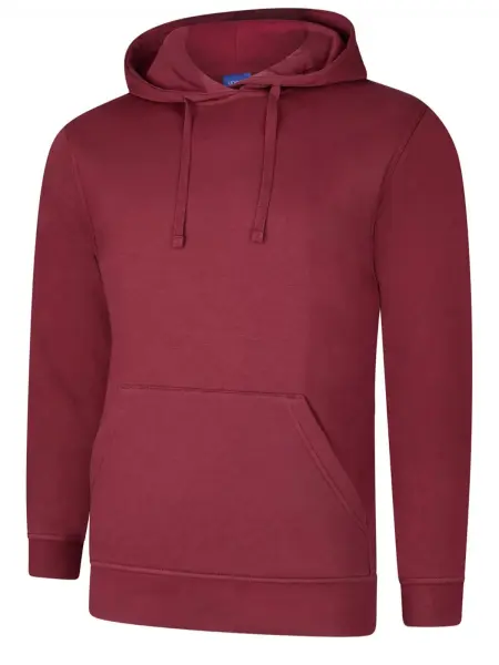 Uneek Sudadera con Capucha Unisex Deluxe, 60% Algodón 40% Poliéster, Granate - 