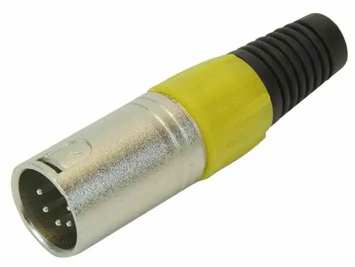 Pro Signal - Plug XLR 5-Pól le Foirceannadh Buí