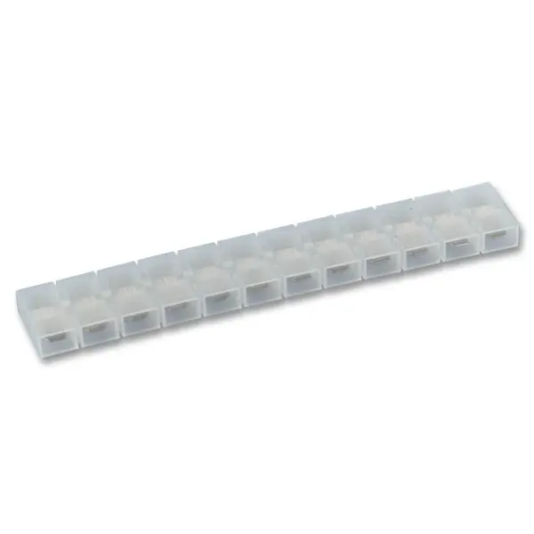 Multicomp Pro Fully Insulated 6.35mm 12 Way Male Tab Terminal Strip (20 Pack)