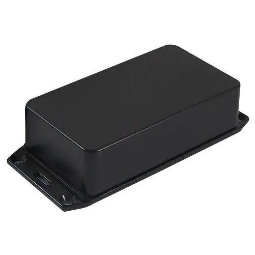 IP54 Black ABS Enclosure with Flanged Lid - 120x52x26mm