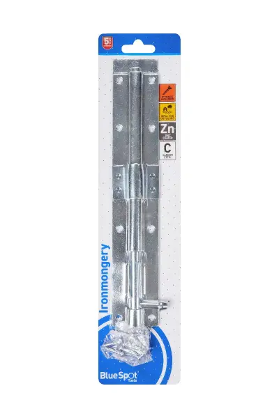 Blue Spot Tools Zinc Plated Tower Bolt, 250 mm