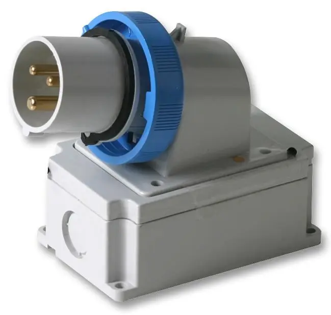 PRO POWER 16A, 240V Panel Mount CEE Inlet, Blue, IP67