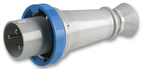 PRO POWER - Fiche CEE 63A 240V encastrable, 2P+E, Bleu, IP67