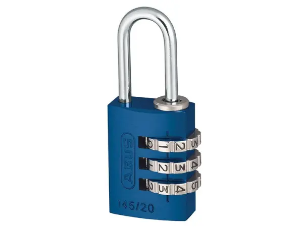 ABUS Cadenas à combinaison aluminium 145/20, 20mm, Bleu