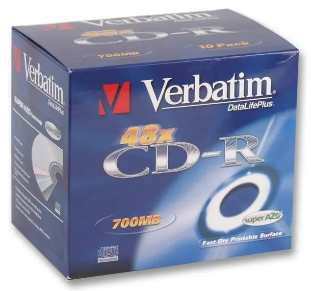 VERBATIM - CD-R vierges imprimables 48x, Pack de 10