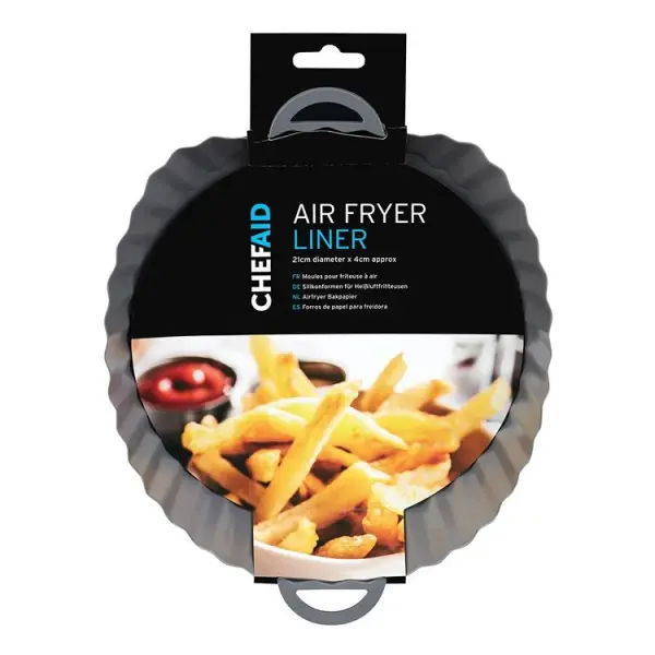 Chef Aid Silicone Air Fryer Liner Tray Round, 21cm Diameter