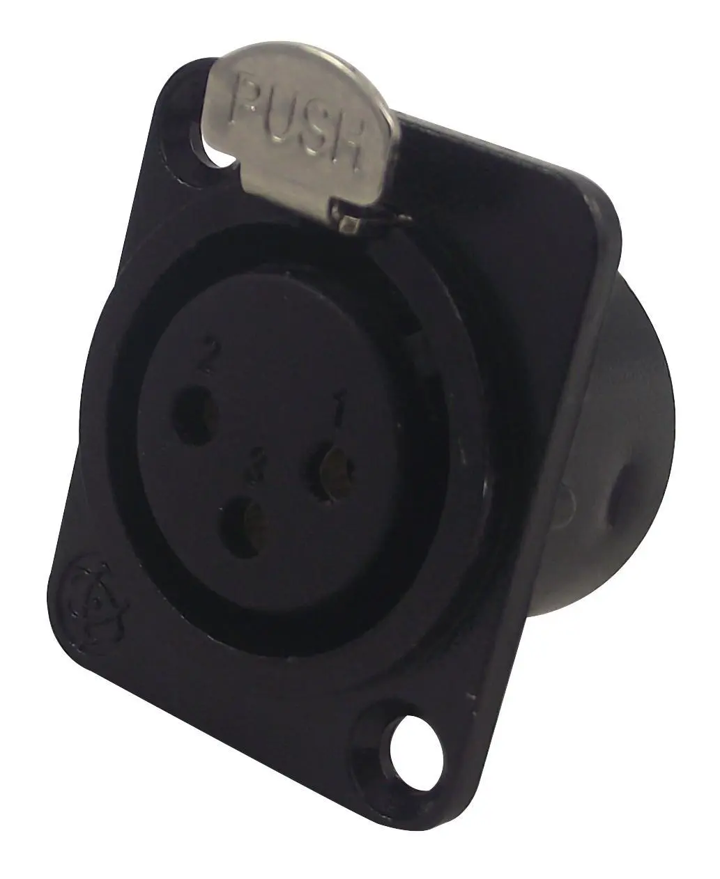 Pro Signal XLR Chassis-Steckdose 3-polig, Schwarz, Metall