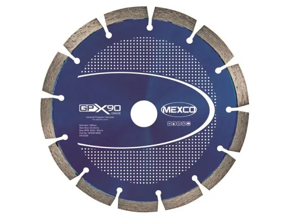 MEXCO GPX90 Diamond Blade for Concrete - 180 x 22mm
