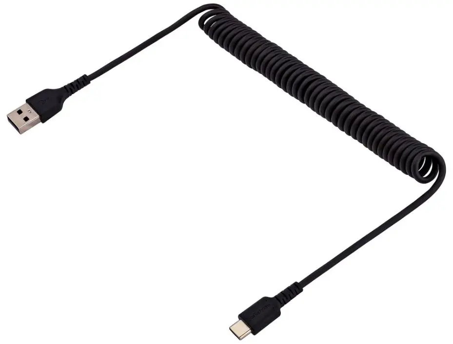 STARTECH - USB-A auf USB-C Hochleistungs-Ladekabel mit Spiralkabel, 1m