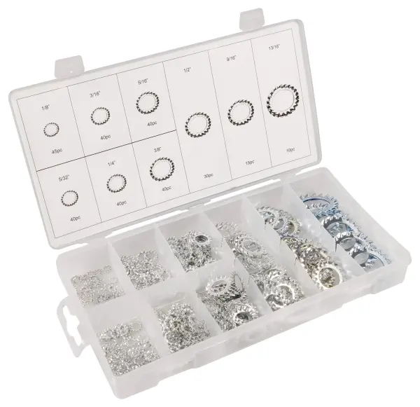 Duratool 1/8 - 13/16 Assorted Lock Washers Set 300 Piece