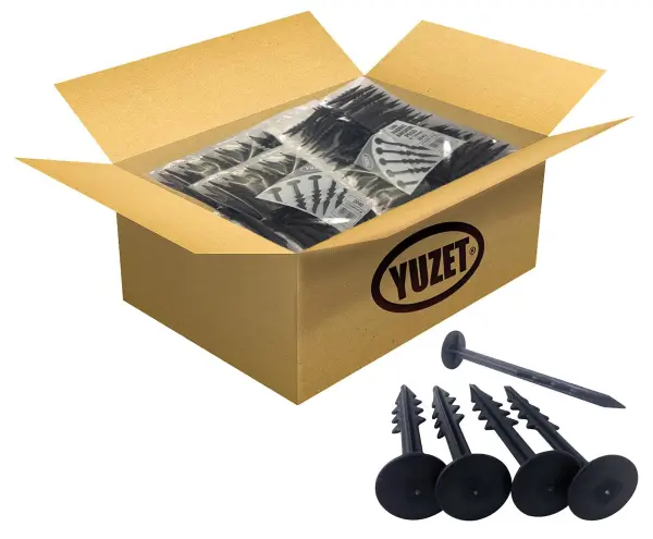 YUZET Weed Control Fabric Membrane Pegs, 100 Pack, 15cm