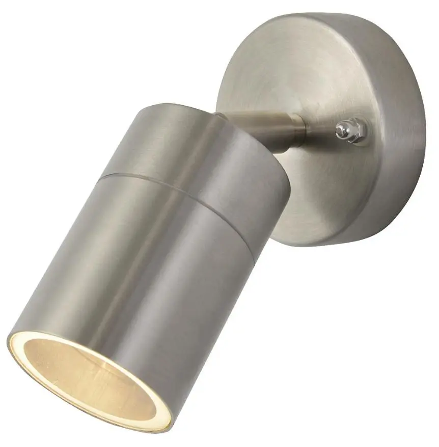 FORUM LIGHTING מנורת קיר חוץ מתכווננת עמידה למים מסדרת Leto פלדת אל חלד