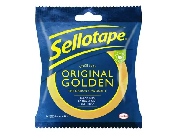 Sellotape Original Golden Sticky Tape 24mm x 50m