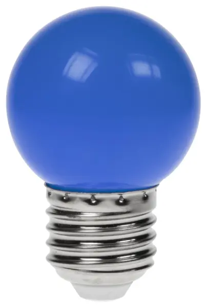 PRO-LITE 1.5W LED Polycarbonate Golf Ball Bulb, E27, Non-Dimmable - Blue