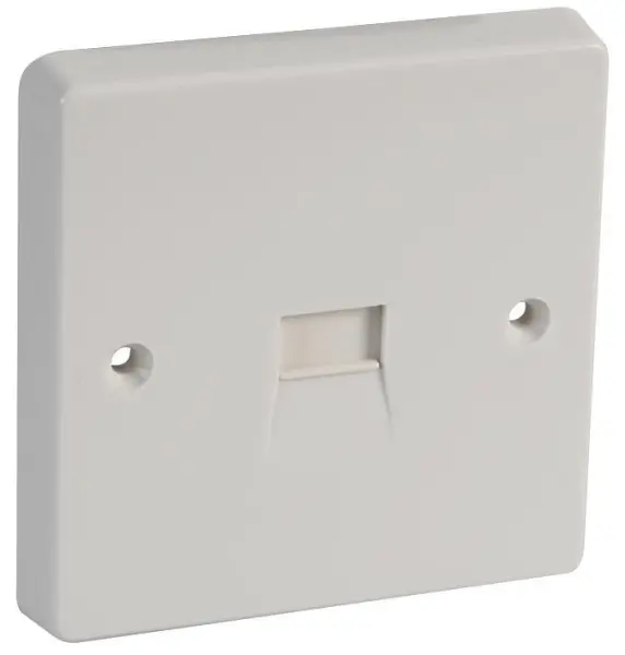 Crabtree Presa Telefonica Master 1 Gang, Bianca, 86x86mm