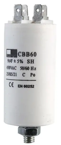 EUROPART Καθολικός Πυκνωτής 8µF 450V AC για Πλυντήρια Ρούχων