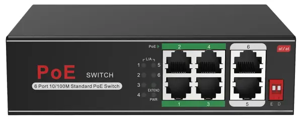 VISTA CCTV 4-Port Ethernet Desktop PoE Switch