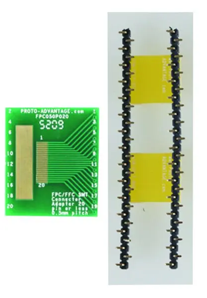 PROTO ADVANTAGE DIP 어댑터, FPC/FFC SMT 0.5mm 20핀