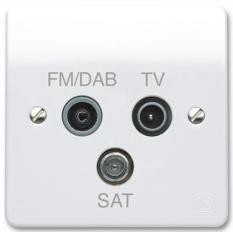 MK Triplexer, Saída TV/FM/DAB + Satélite, Branco