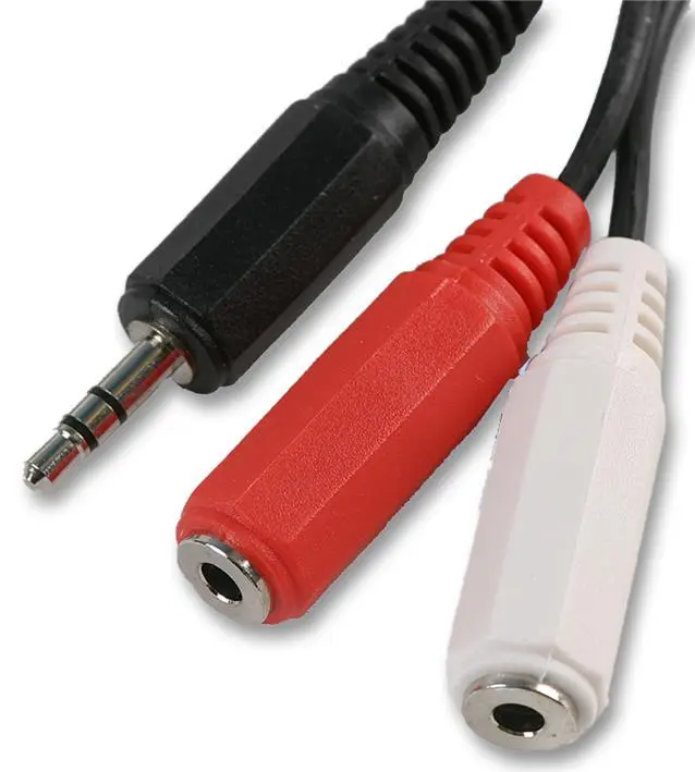 PRO SIGNAL Cable Jack Estéreo 3.5mm a 2 Mono Jack, 2m Negro