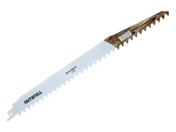 Faithfull Wood Carbide Sabre Saw Blade - S1241HM, 304mm x 3 TPI