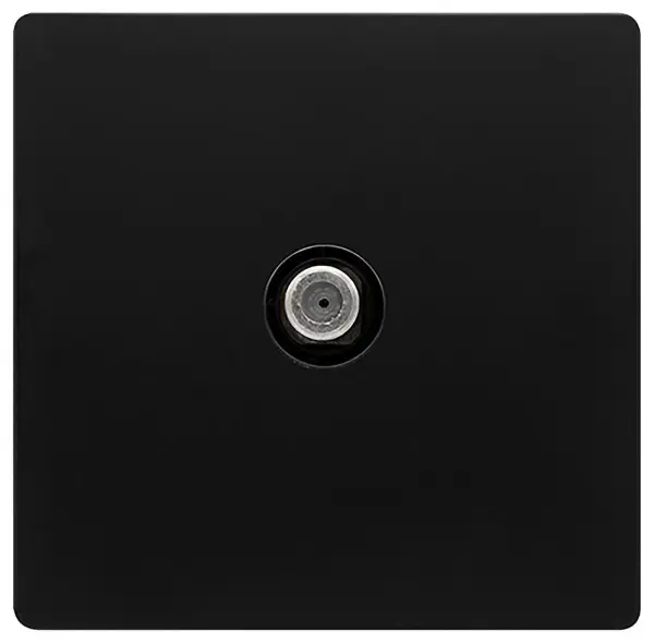 Definity Complete Non-Isolated Satellite Socket, 1 Gang, Black